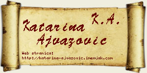 Katarina Ajvazović vizit kartica